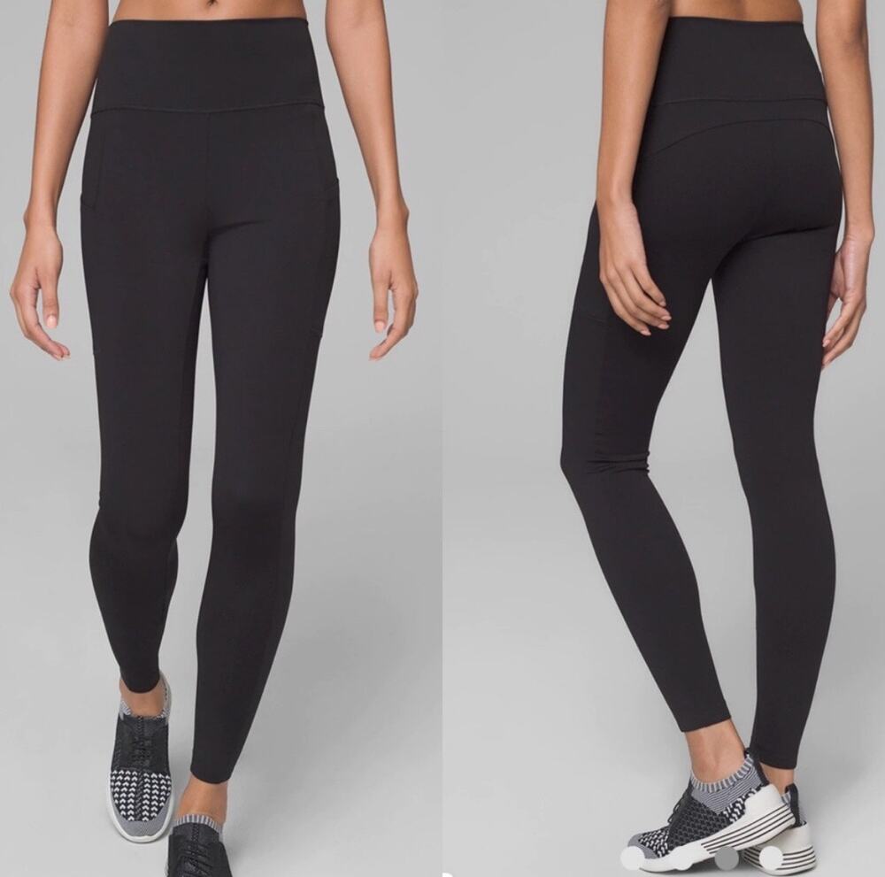 Soma Black Seamless Mid Rise Slimming Base Layer Essential Leggings Pants M